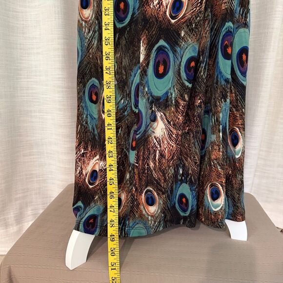 Kasper‎ Womens Sleeveless Maxi Dress Sz Small Peacock Tie Waist Stretch Wedding - Picture 9 of 16